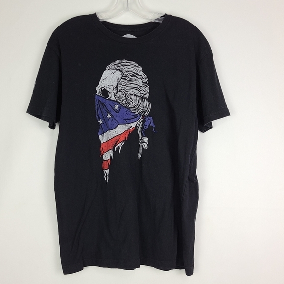 Wash With Souls‎ Black Pandemic Patriotic Tee Med - Picture 1 of 4